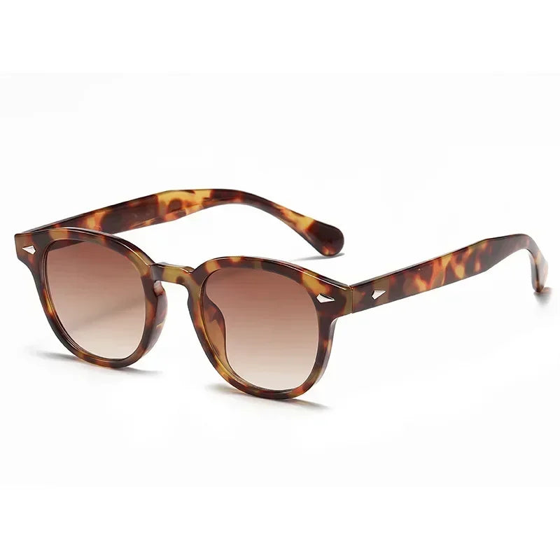 Round Sunglasses — Leopard / Tea