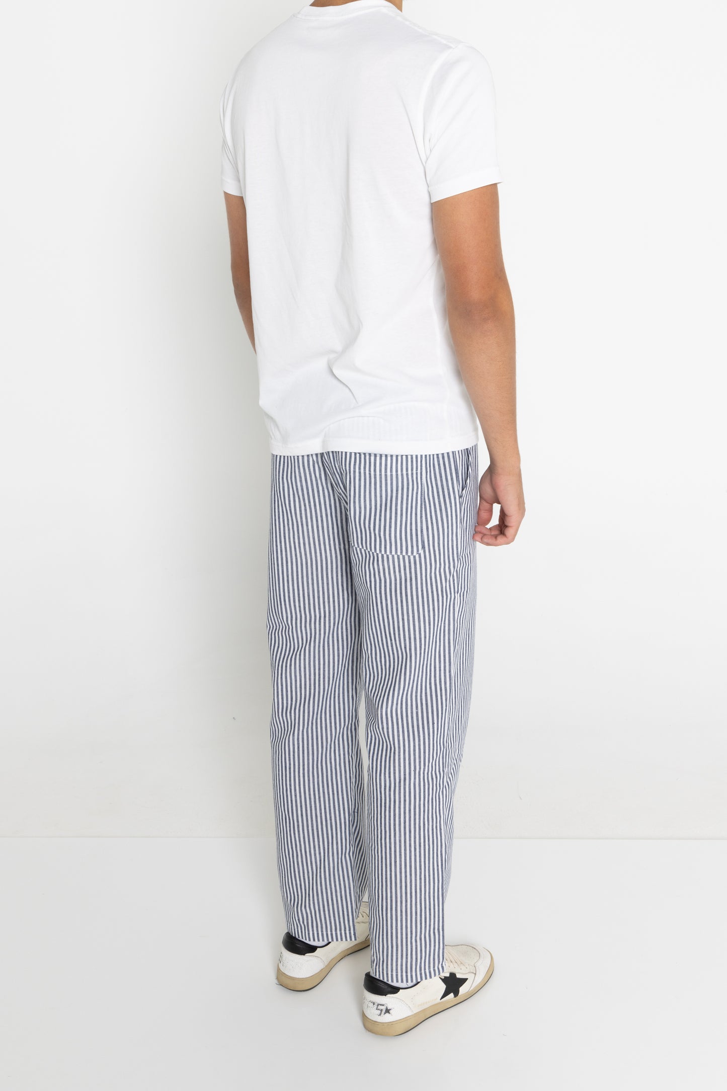 MONACO STRIPED LINEN PANTS