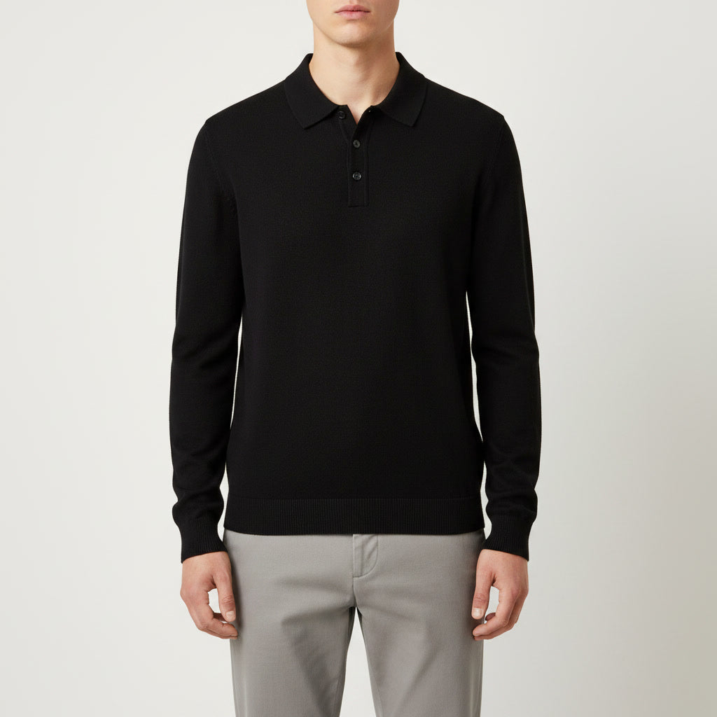 Long Sleeve Polo Sweater