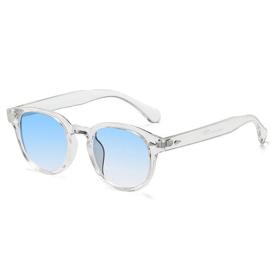 Round Sunglasses — Transparent / Blue
