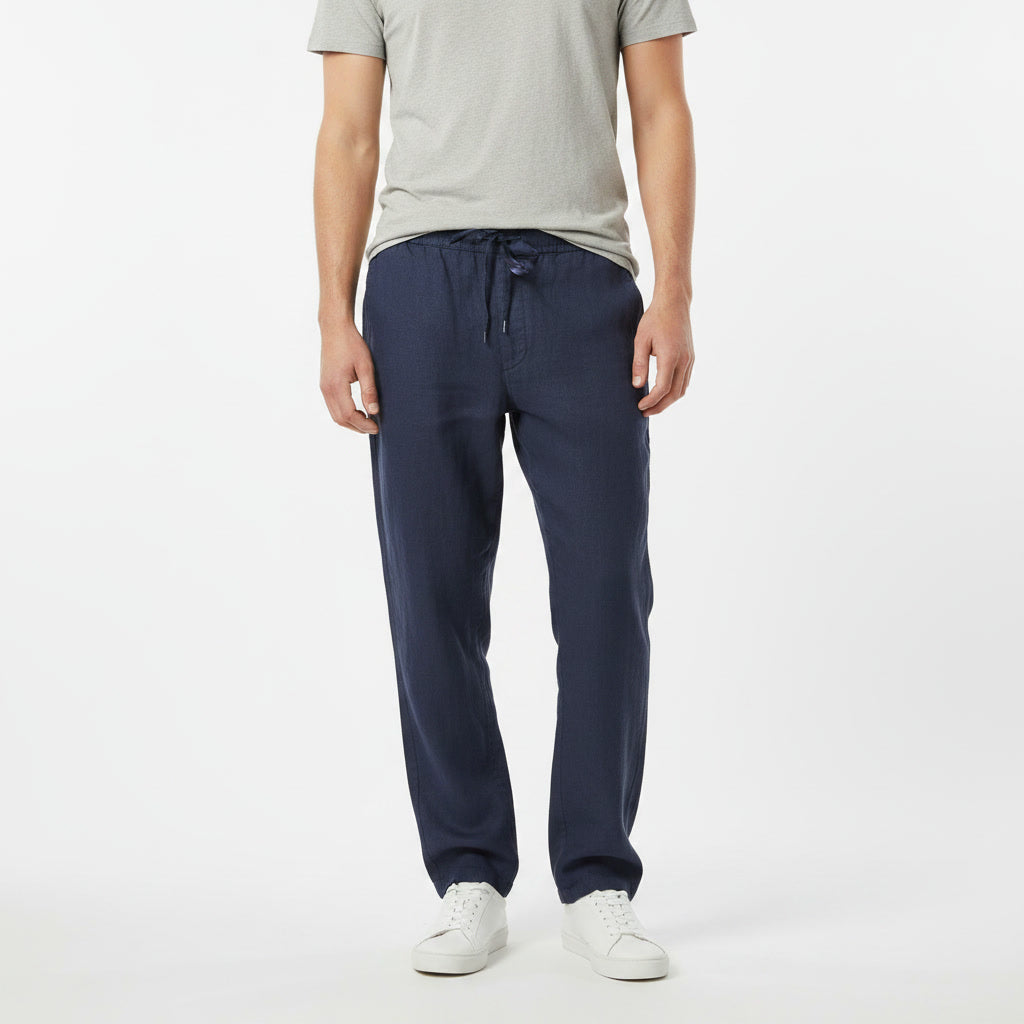 Linen Pants — Navy