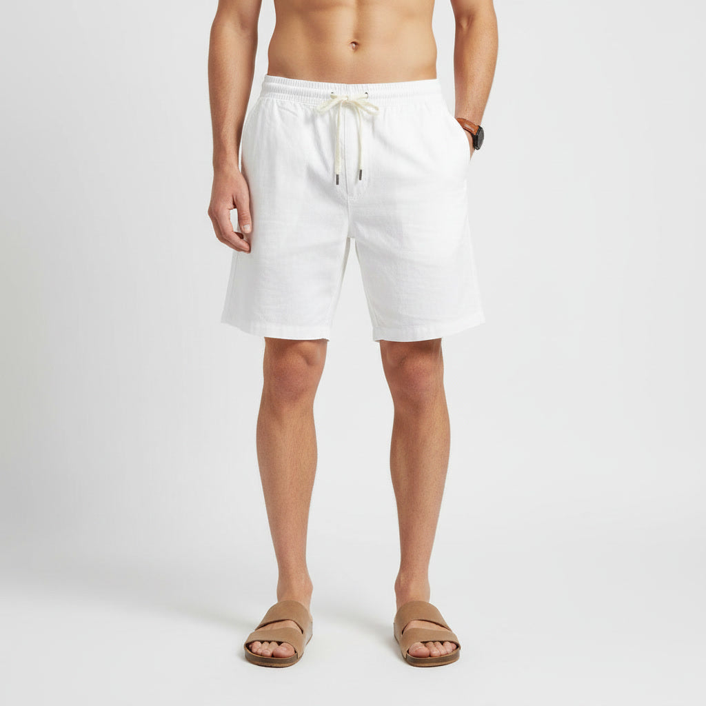 Linen Shorts — White