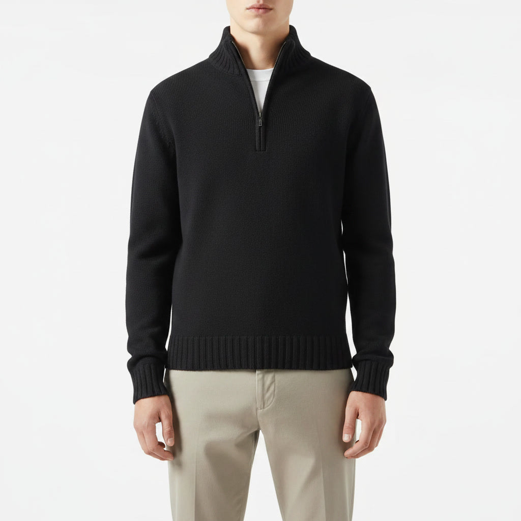 Quarter Zip — Black
