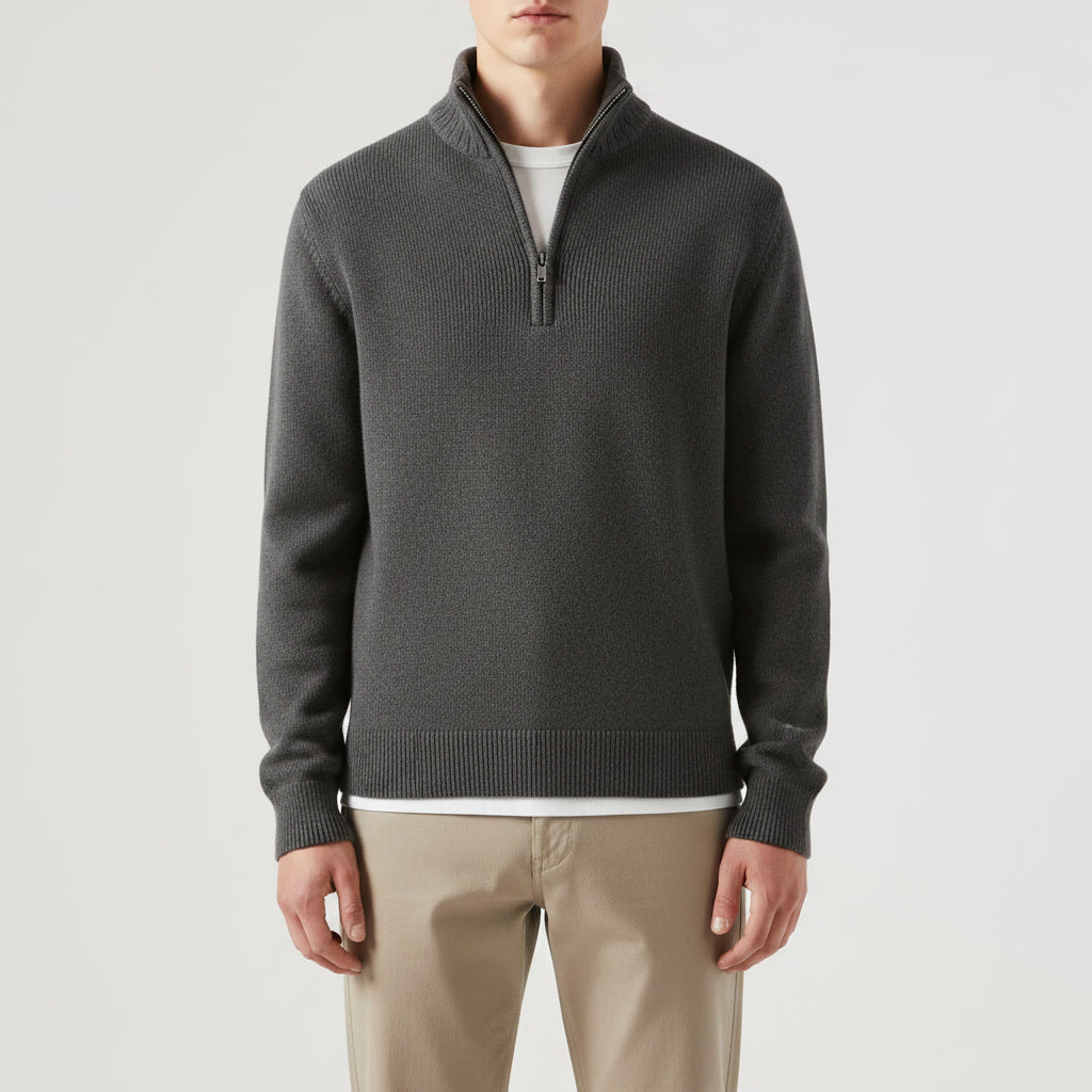 Quarter Zip — Dark Grey