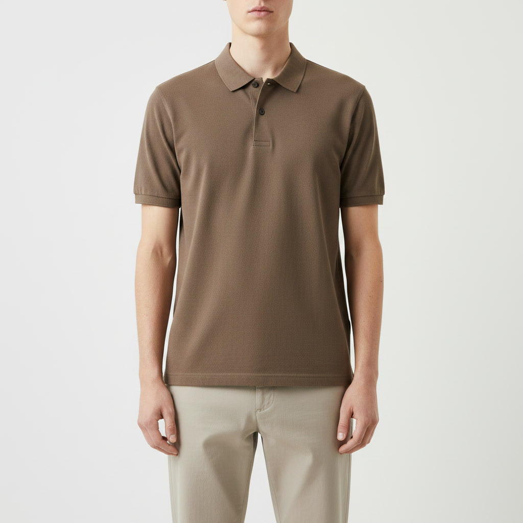 Polo Shirt — Coffee