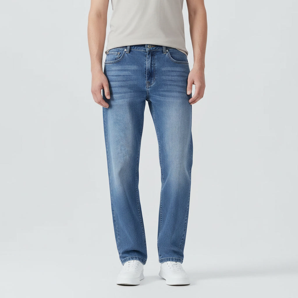 Straight Fit Jeans — Vintage Blue
