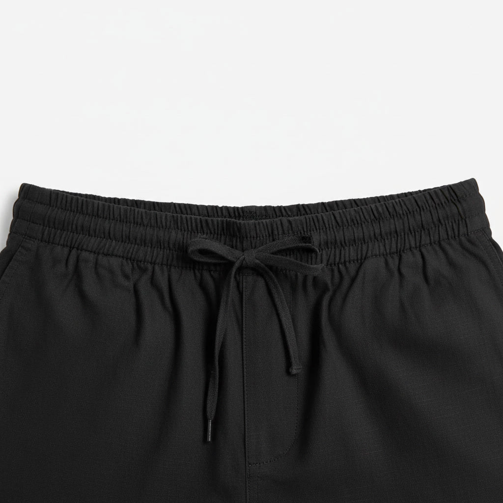 Linen Shorts — Black
