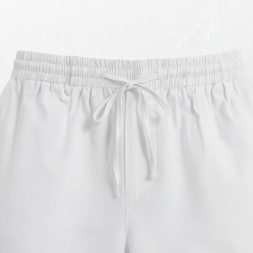 Linen Shorts — White