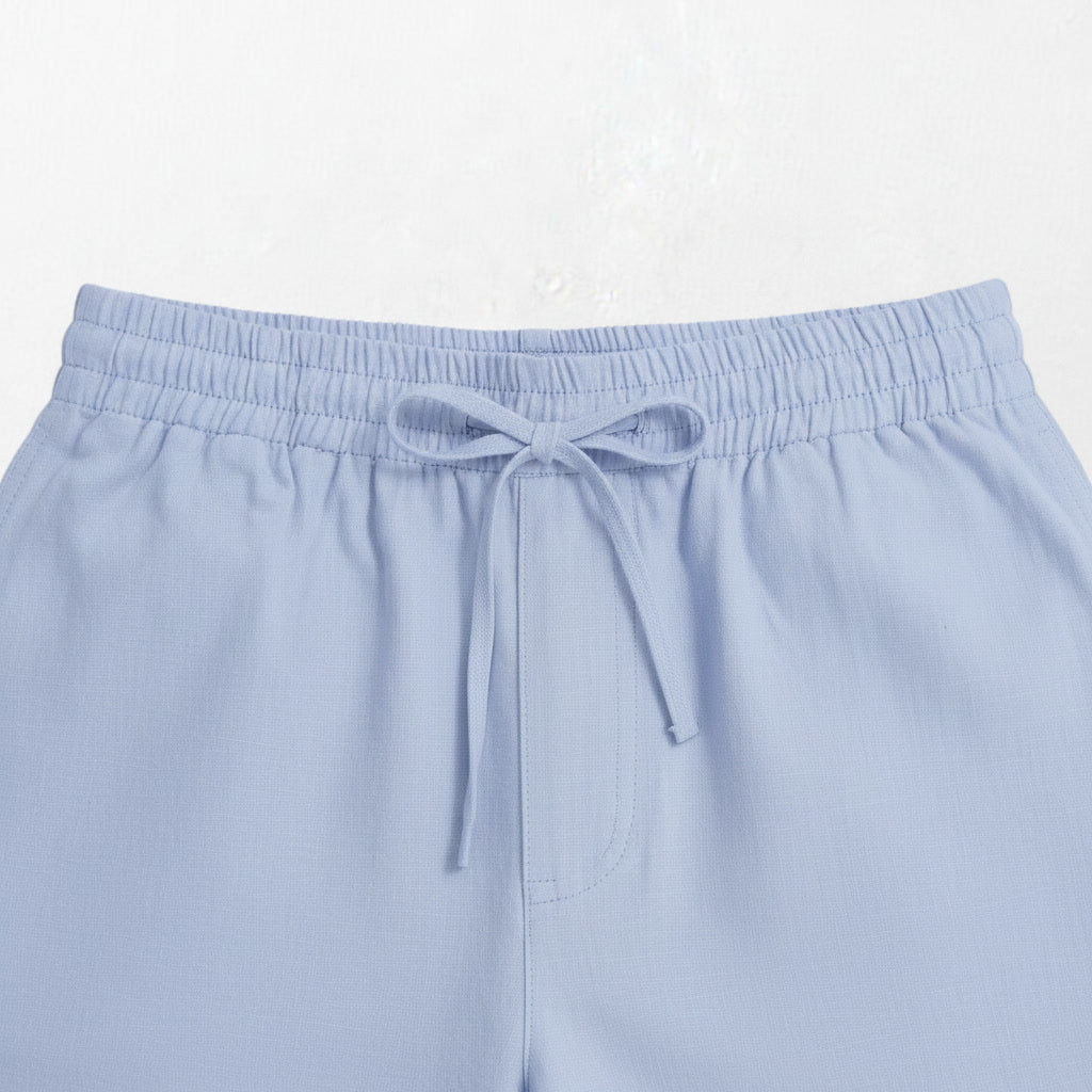 Linen Shorts — Blue
