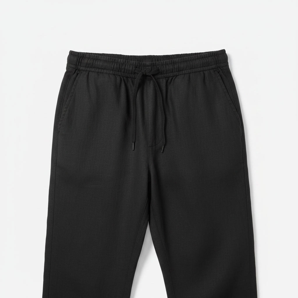 Linen Pants — Black