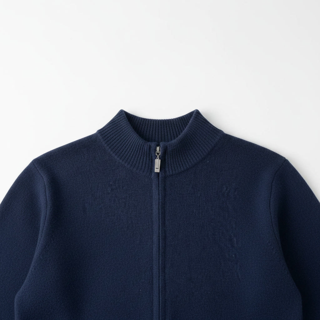 Full Zip Sweater — Navy