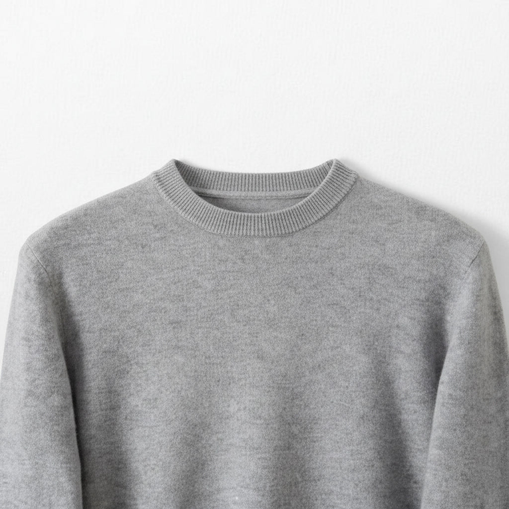 Cashmere Sweater — Light Grey