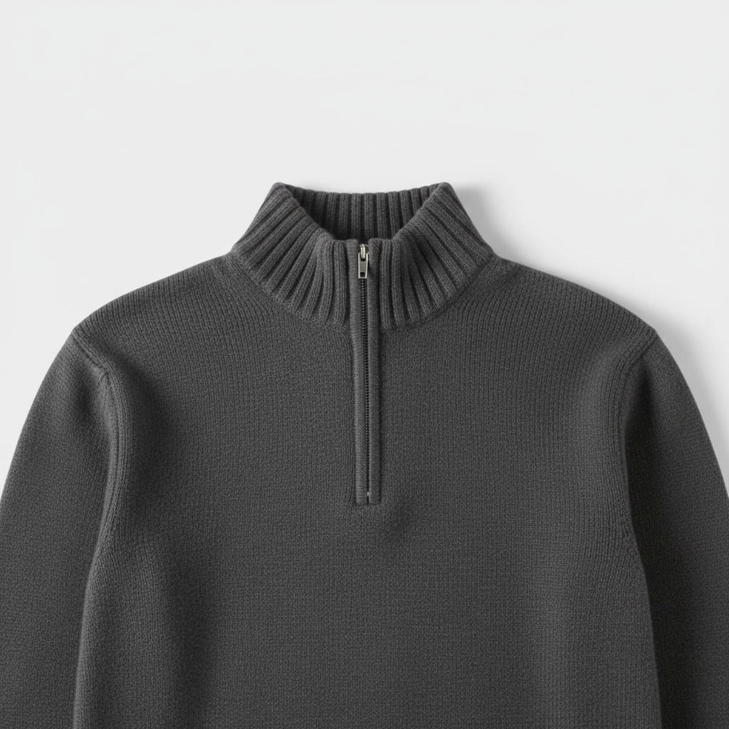 Quarter Zip — Dark Grey