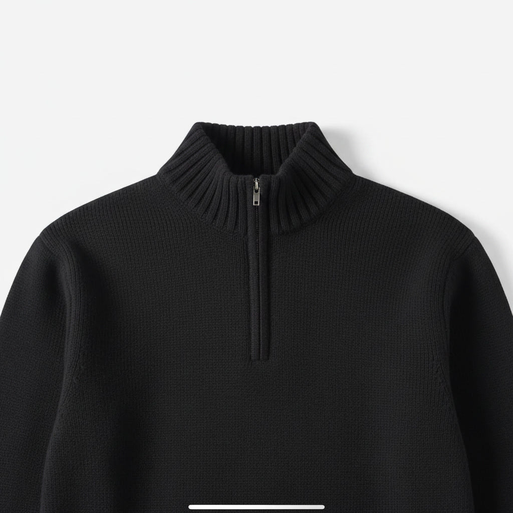 Quarter Zip — Black