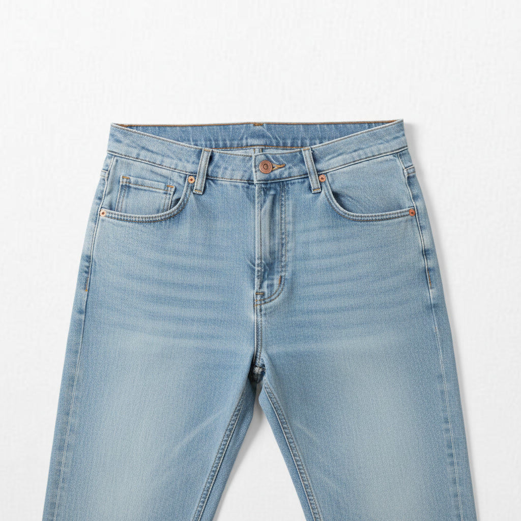 Straight Fit Jeans — Light Blue