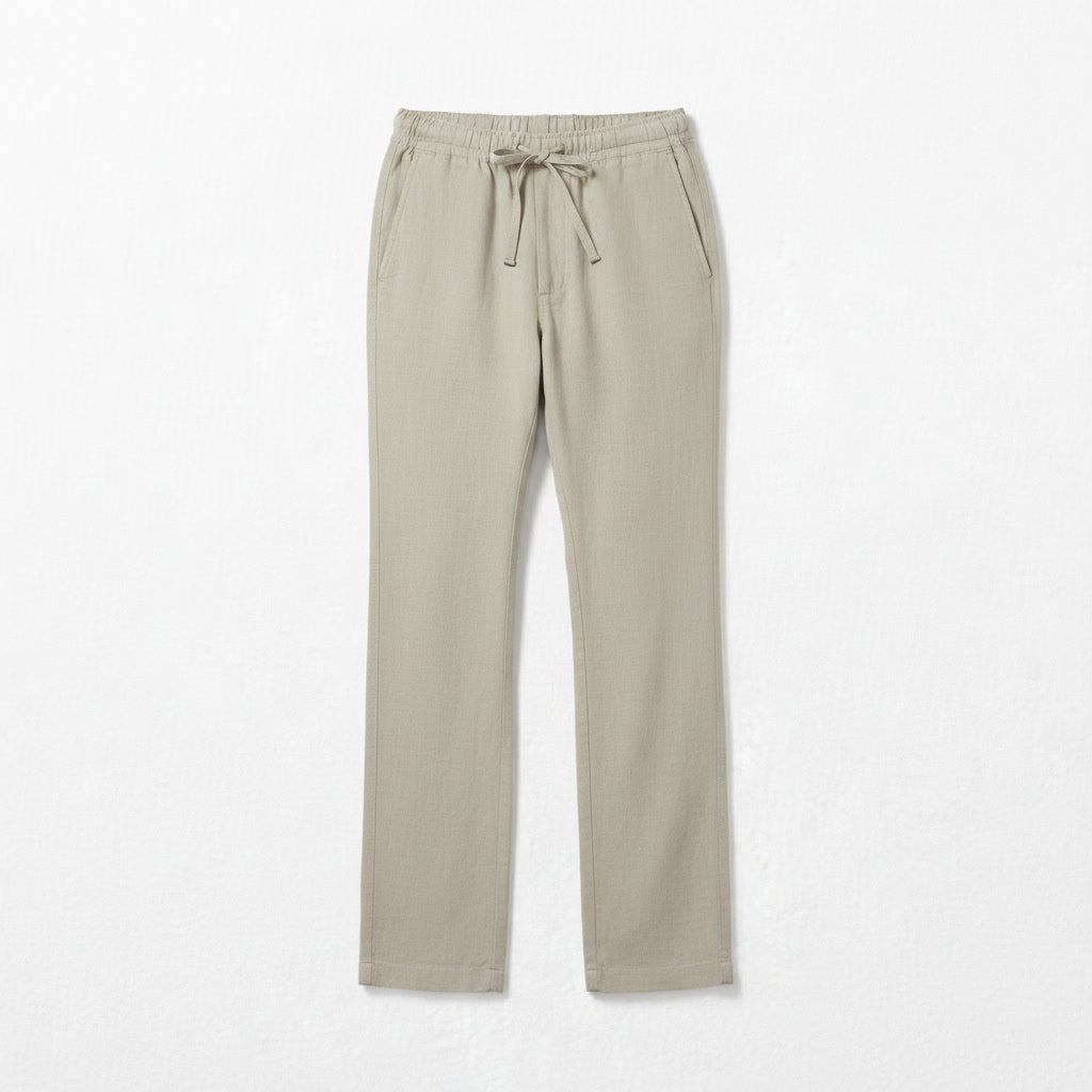 Linen Pants — Beige