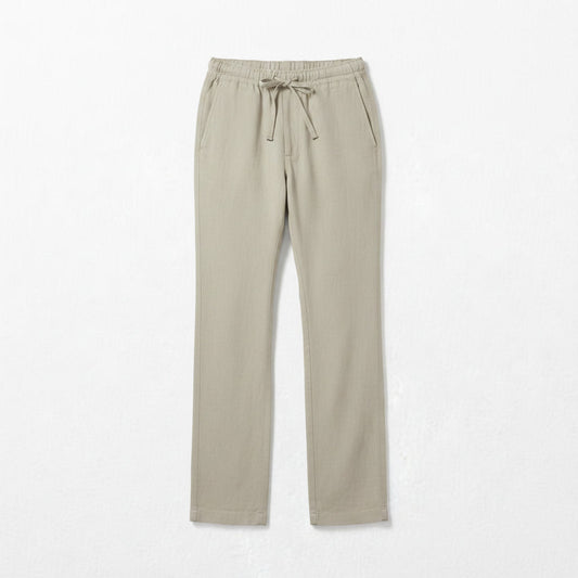 Linen Pants — Beige