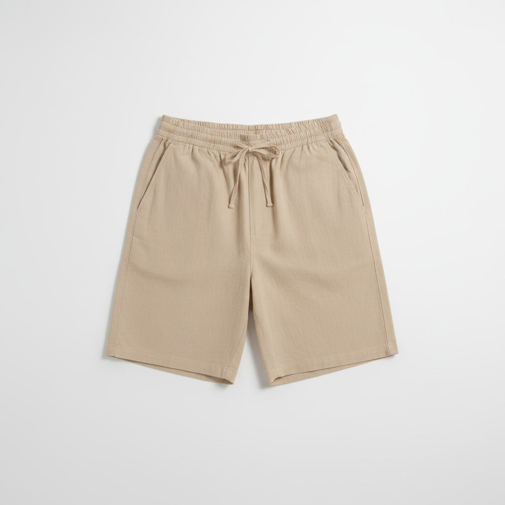 Linen Shorts — Khaki