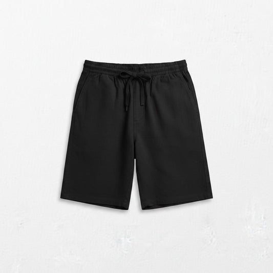 Linen Shorts — Black