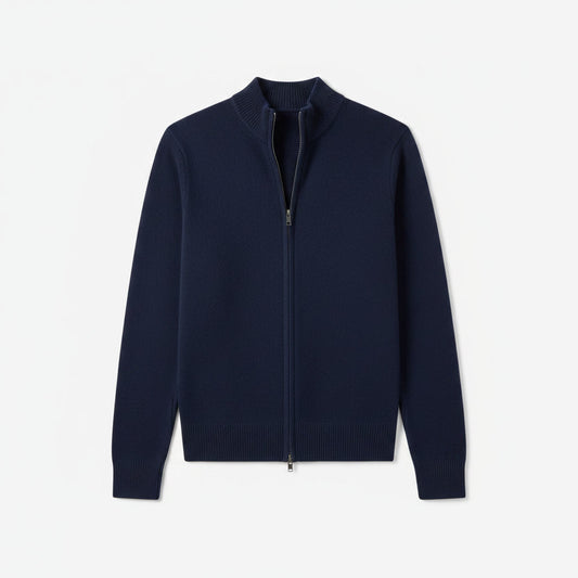 Full Zip Sweater — Navy