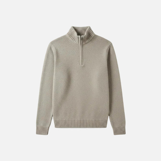 Quarter Zip — Light Grey