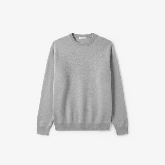 Cashmere Sweater — Light Grey