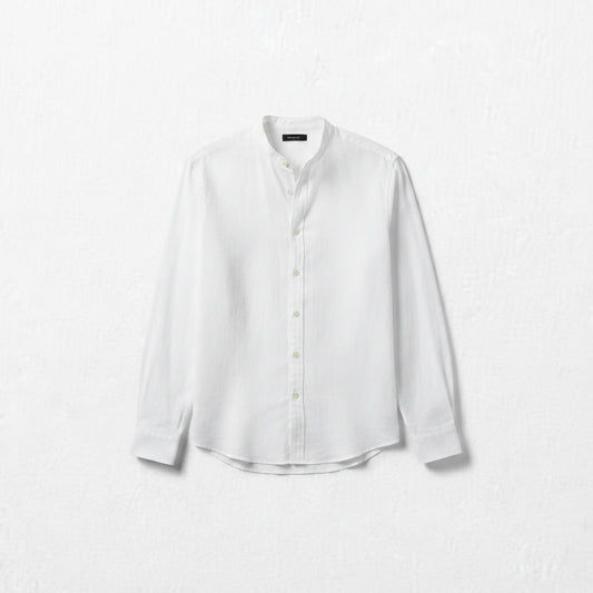 Linen Button Shirt — White