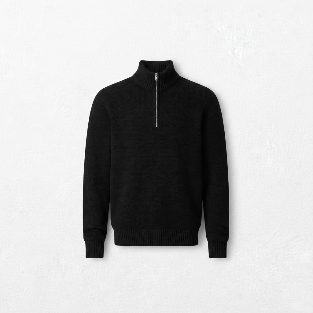 Quarter Zip — Black