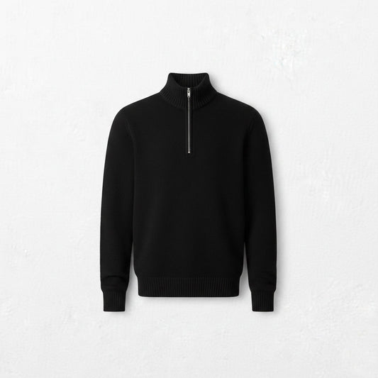 Quarter Zip — Black